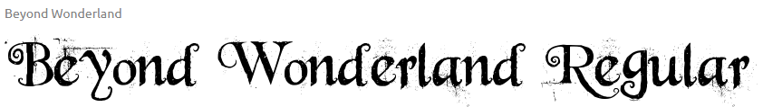 beyond wonderland font