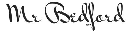 Mr. Bedford font